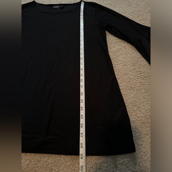 Women With Control Women's Top Size Large TALL Bell Sleeves Black Goth Whimsy - Picture 2 of 7